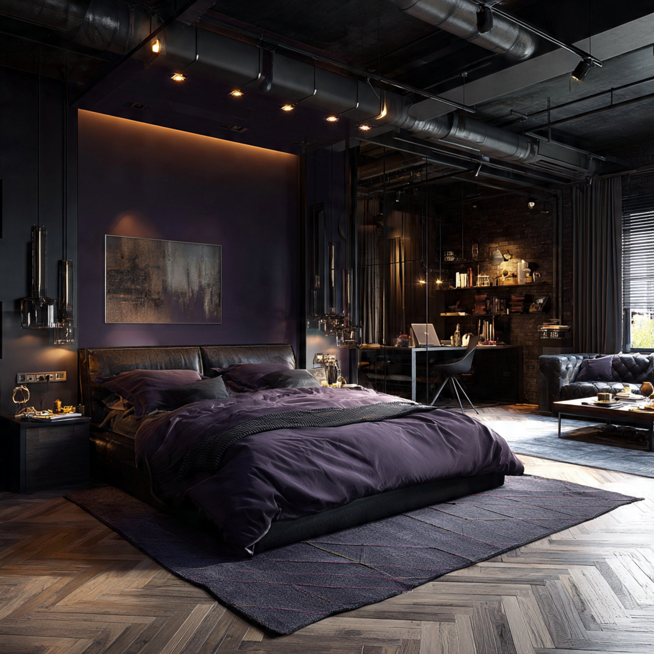 10 masculine dark purple schemes dark