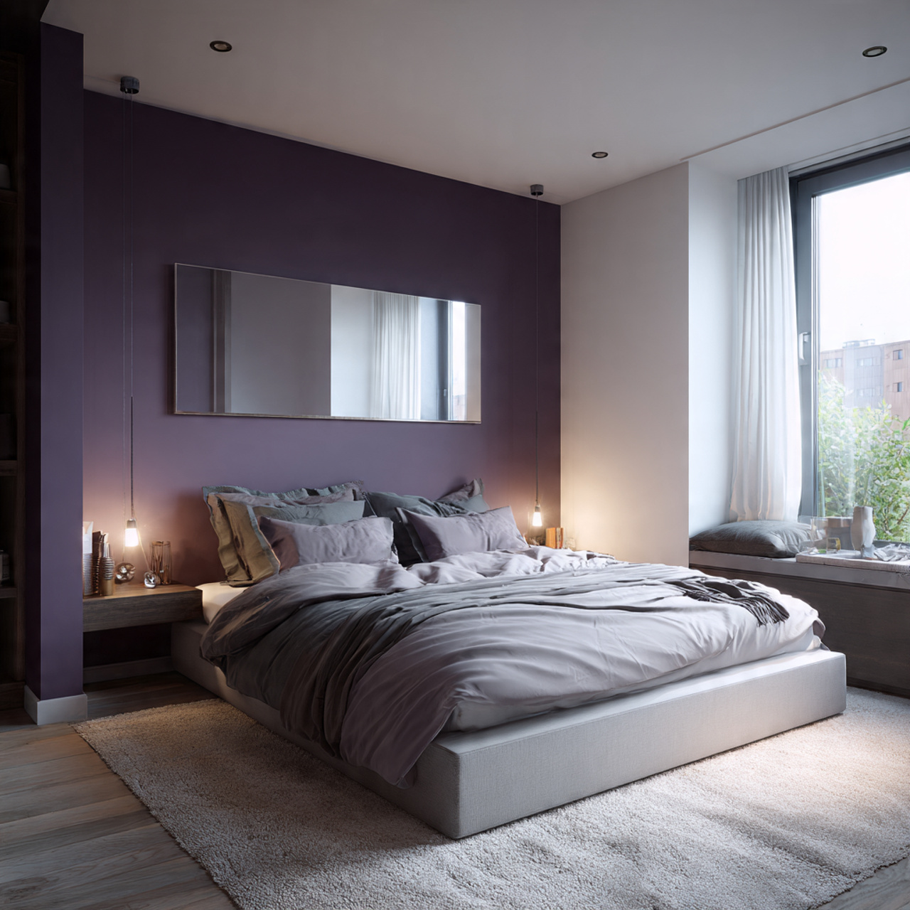 25 small dark purple bedroom tips