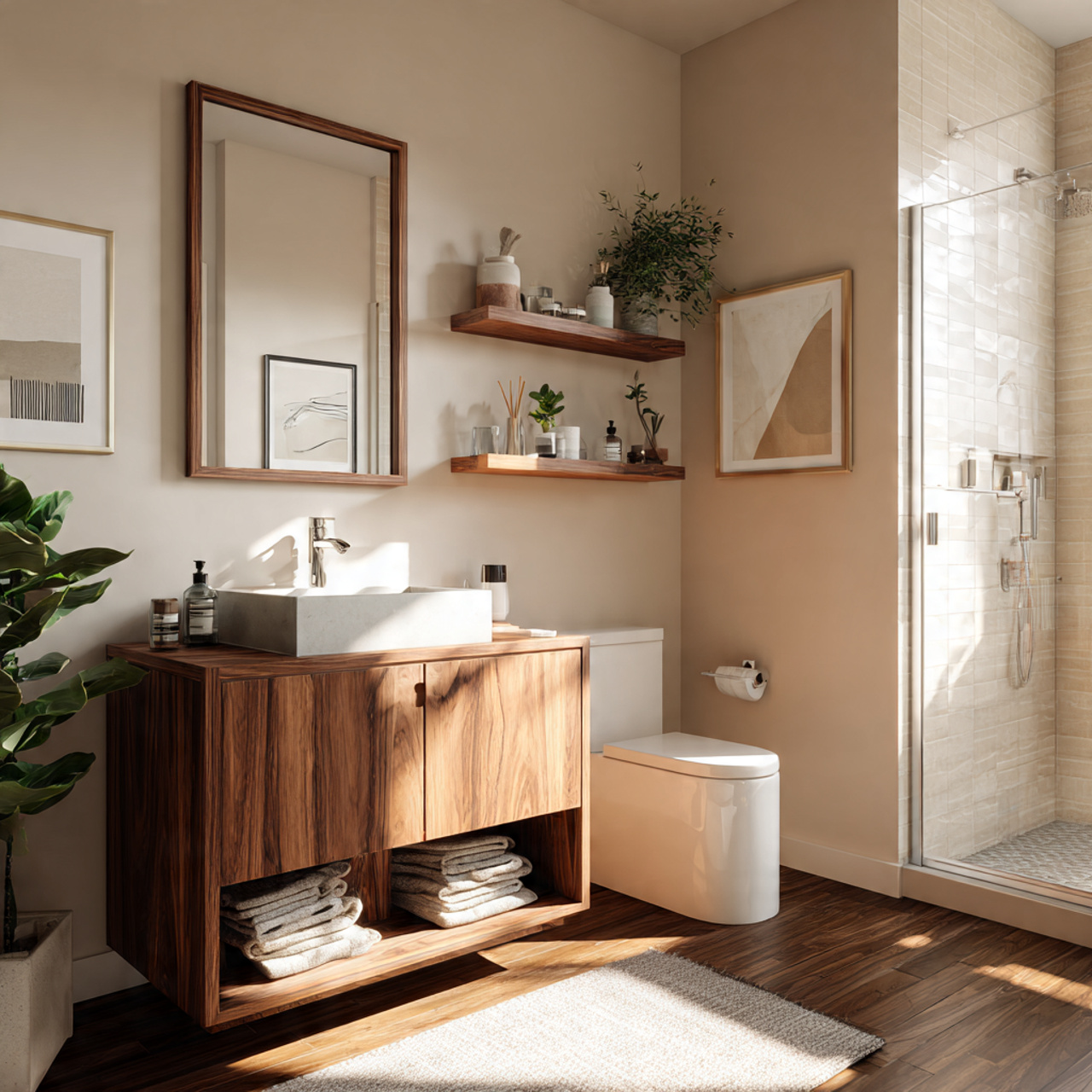 31 a a real bathroom interior generated with