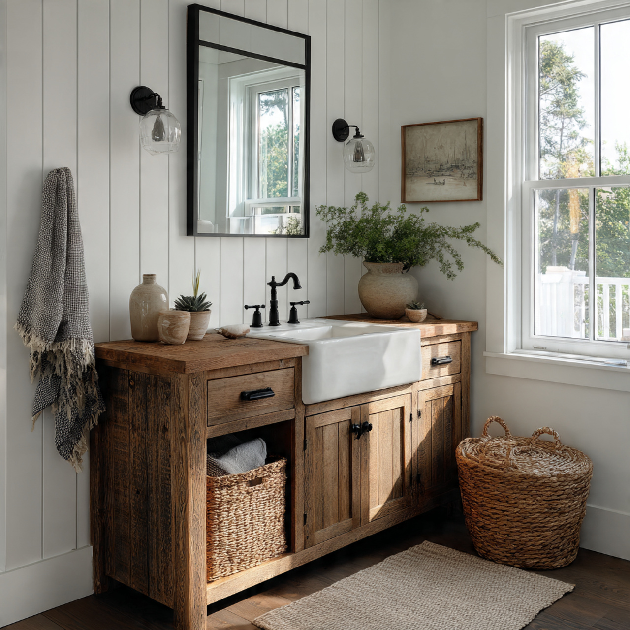 3 modern farmhouse accents bathroom decoration