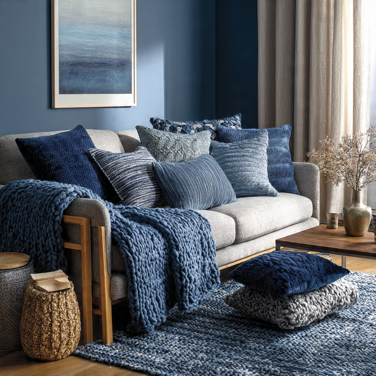 25 Stylish Blue Living Room Color Scheme & Decors Secrets 4