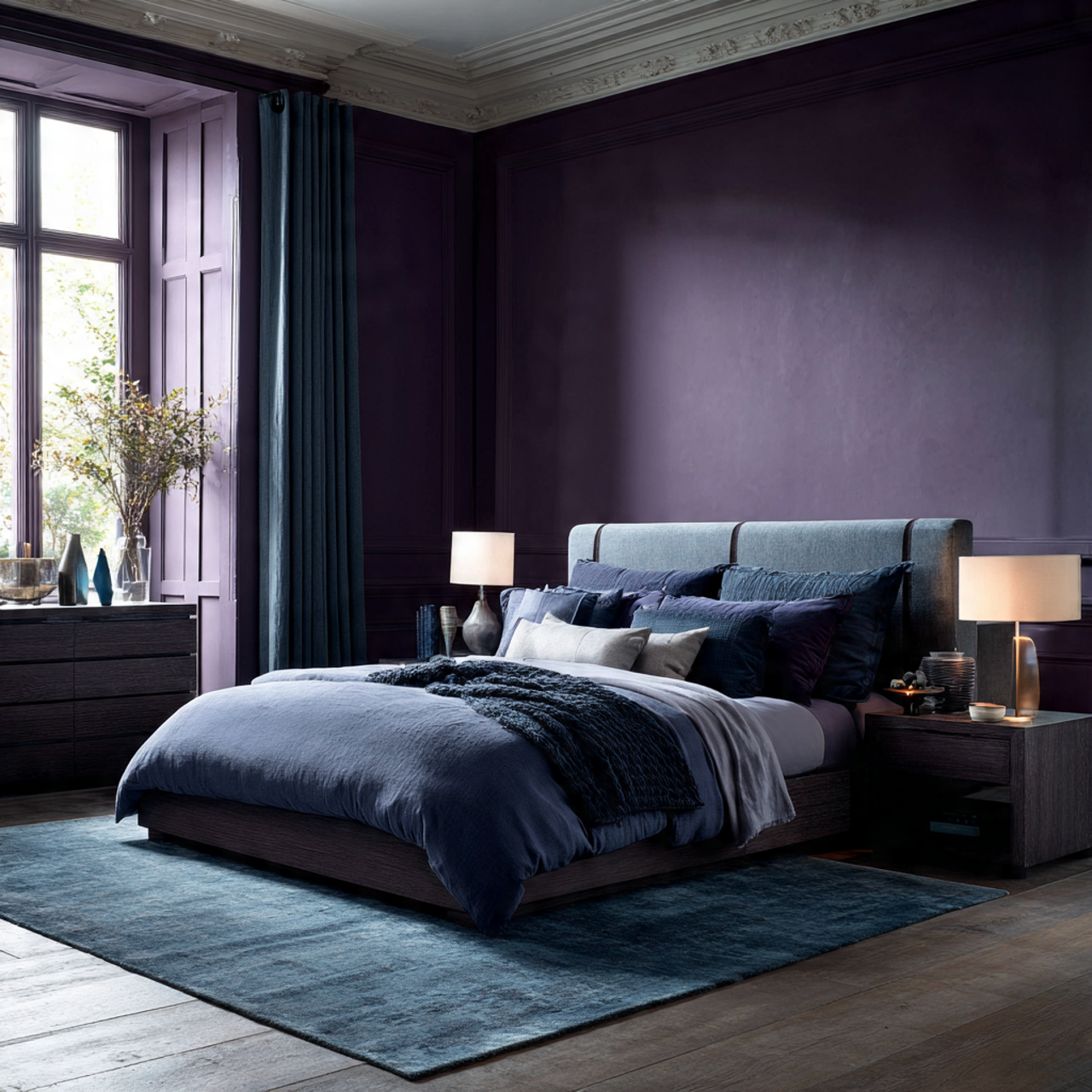 7 pairing indigo with dark purple furniture