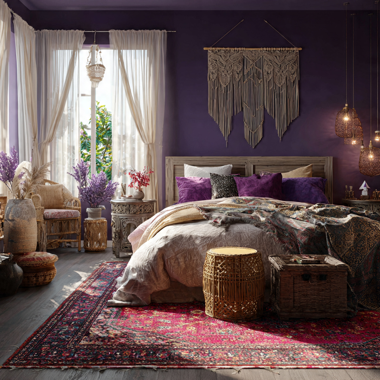 9 bohemian touches in a royal purple