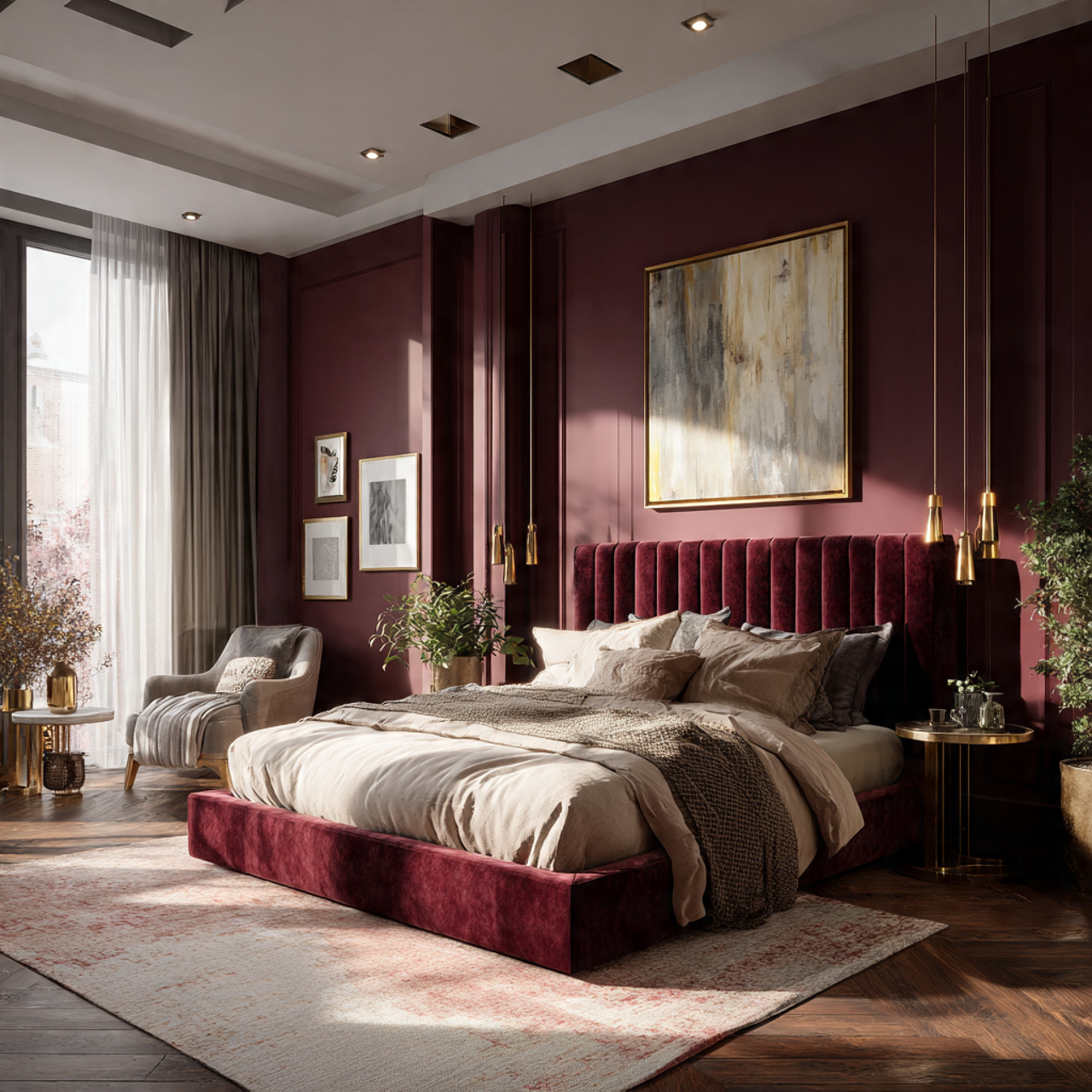 Burgundy Bedroom Bliss