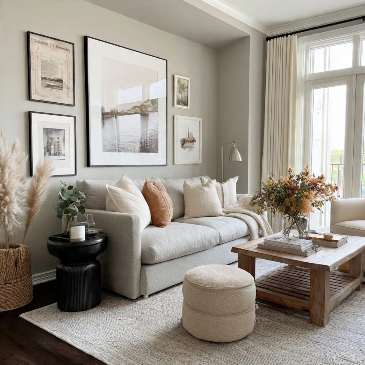 Dark Gray Wall Living Rooms: 25 Ways to Chic, Cozy Home Décor 4 Creating an Airy Neutral Palette