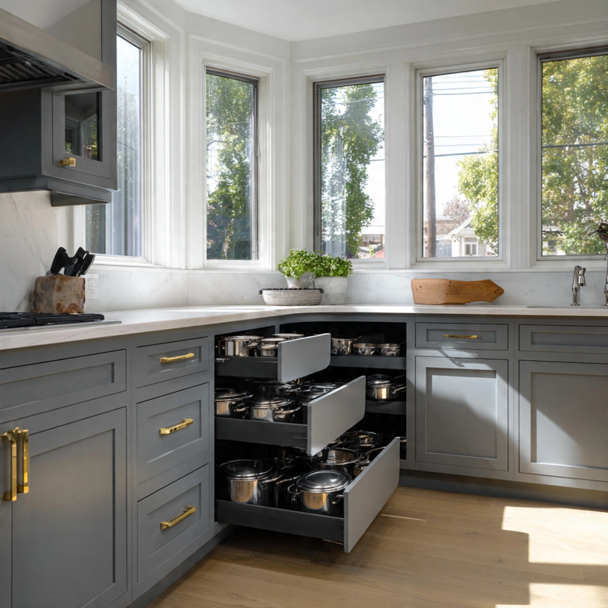 Custom Corner Drawers for Max Utility