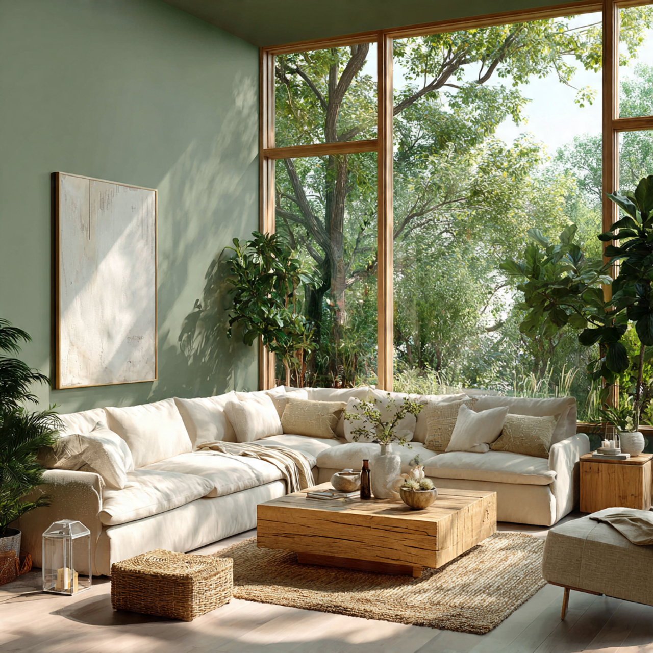 Green Living Room Bliss