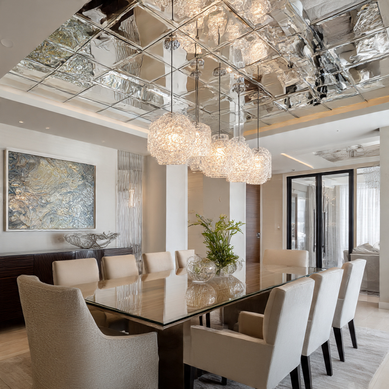 Mirrored Ceiling Panels