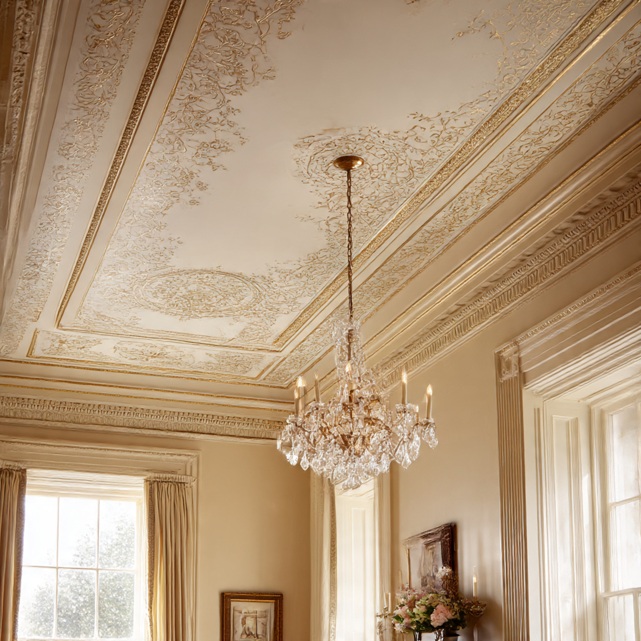 Stenciled Ceiling Design