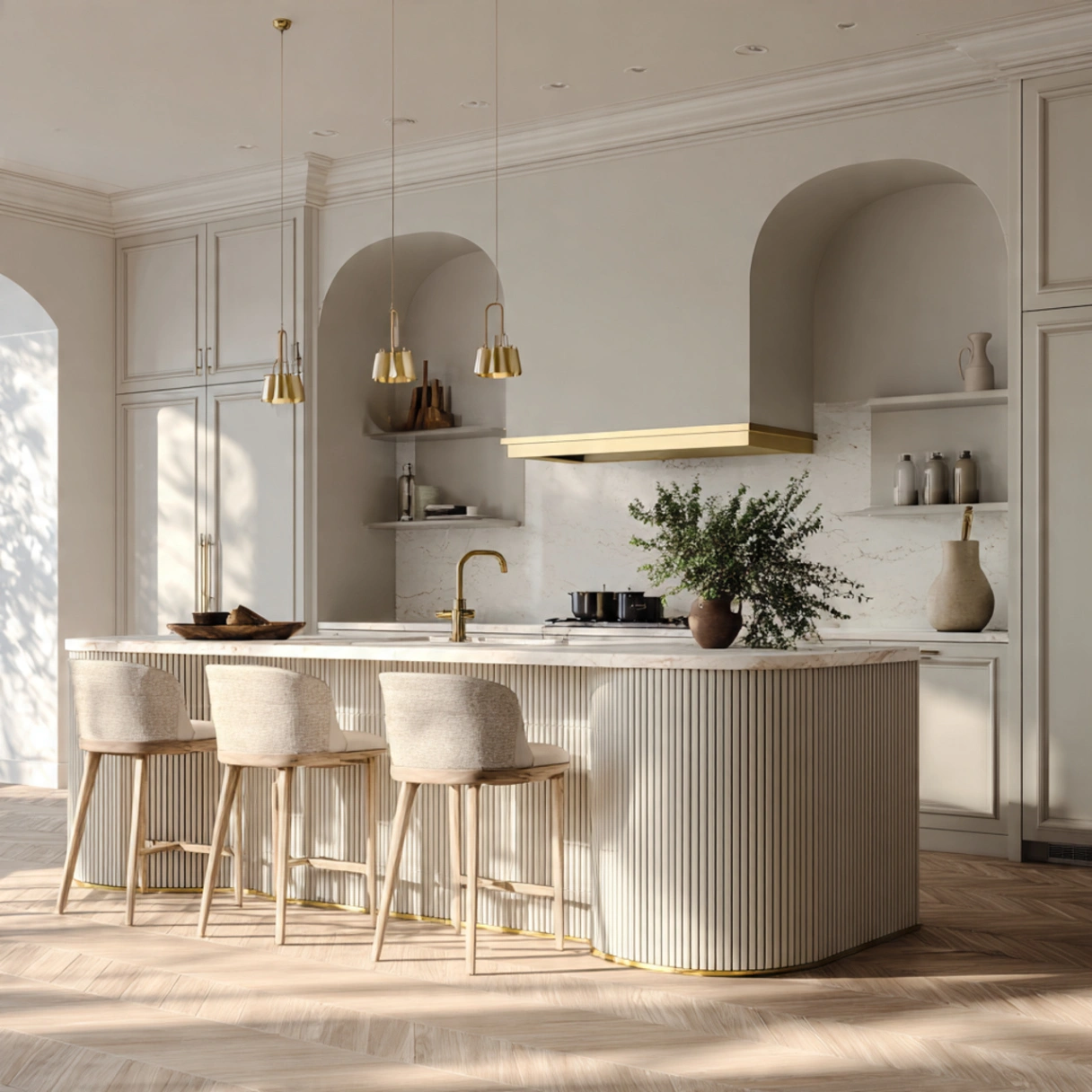 Subtle Texture with Reeded or Fluted Door Fronts