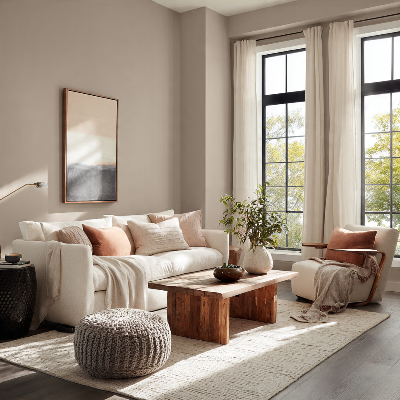 27 Living Room Color Palette Ideas for a Stunning Home 26 a full living room bathed in shifting