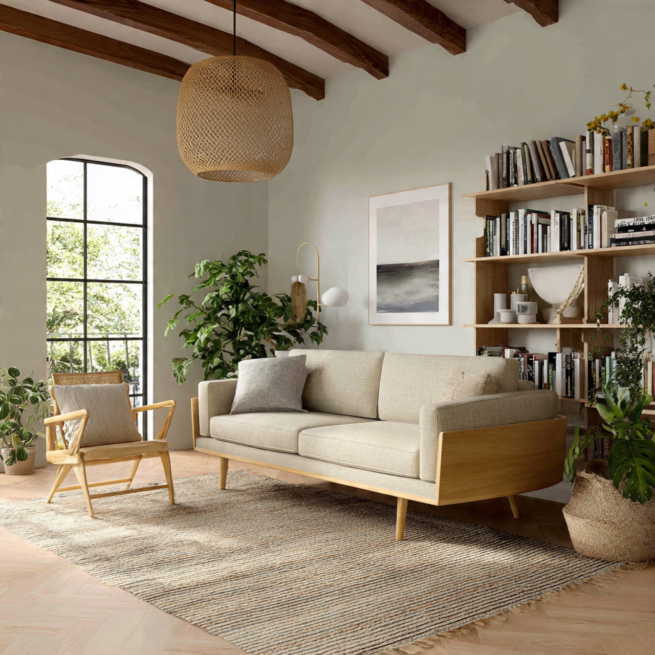 a full room mid century living room inspired by