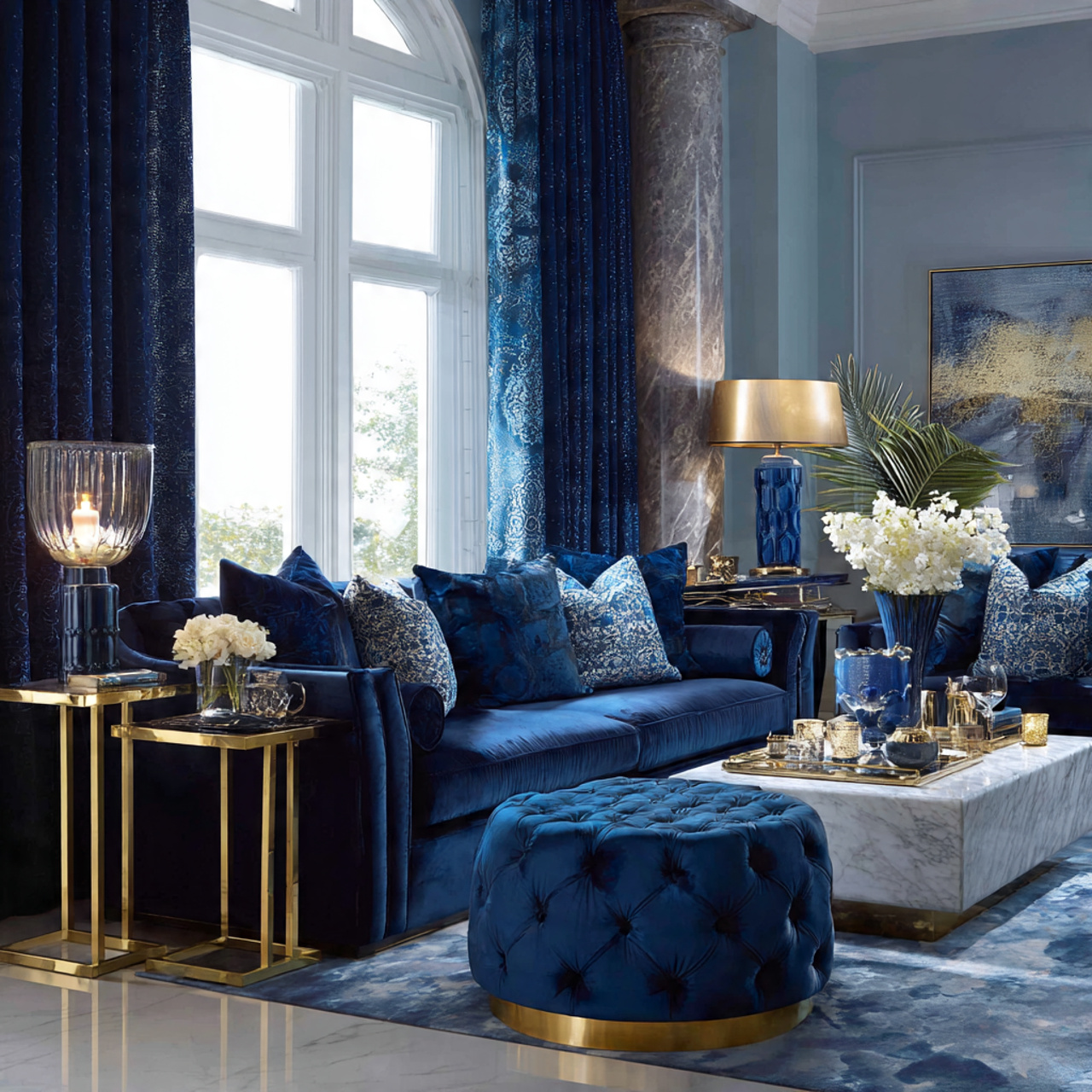 25 Stylish Blue Living Room Color Scheme & Decors Secrets 14