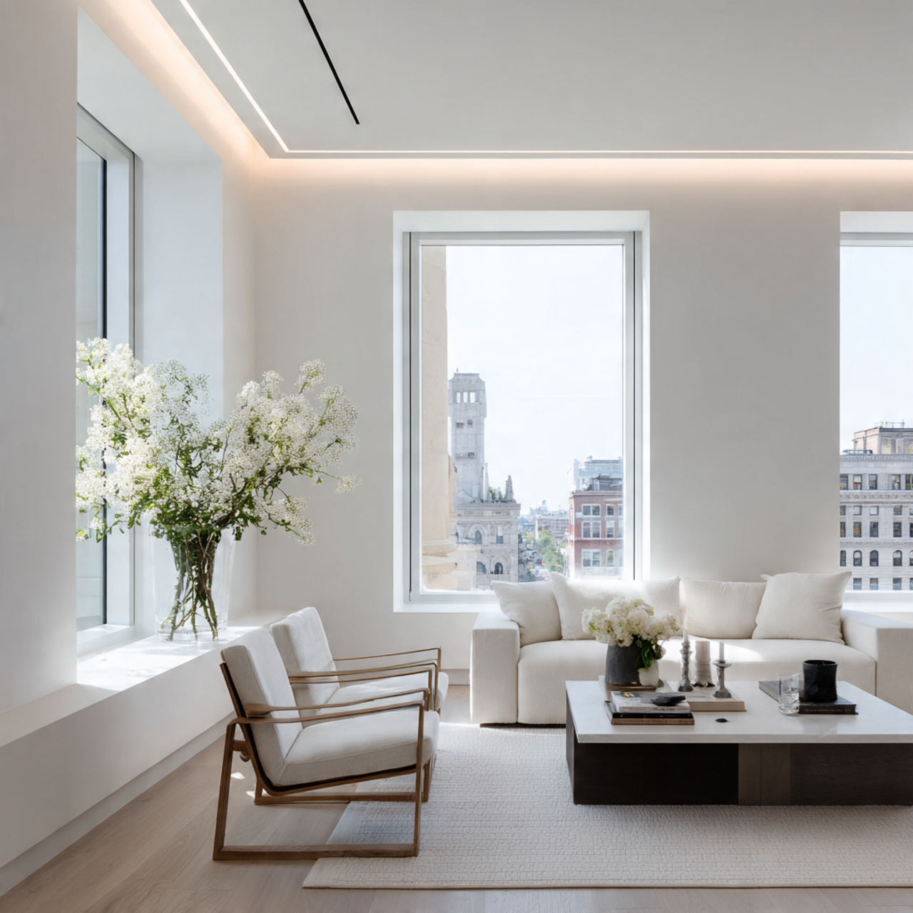 29 Best Wall Trim Ideas: Baseboards, Molding & Wainscoting 18 a minimalist modern apartment interior featuring flat