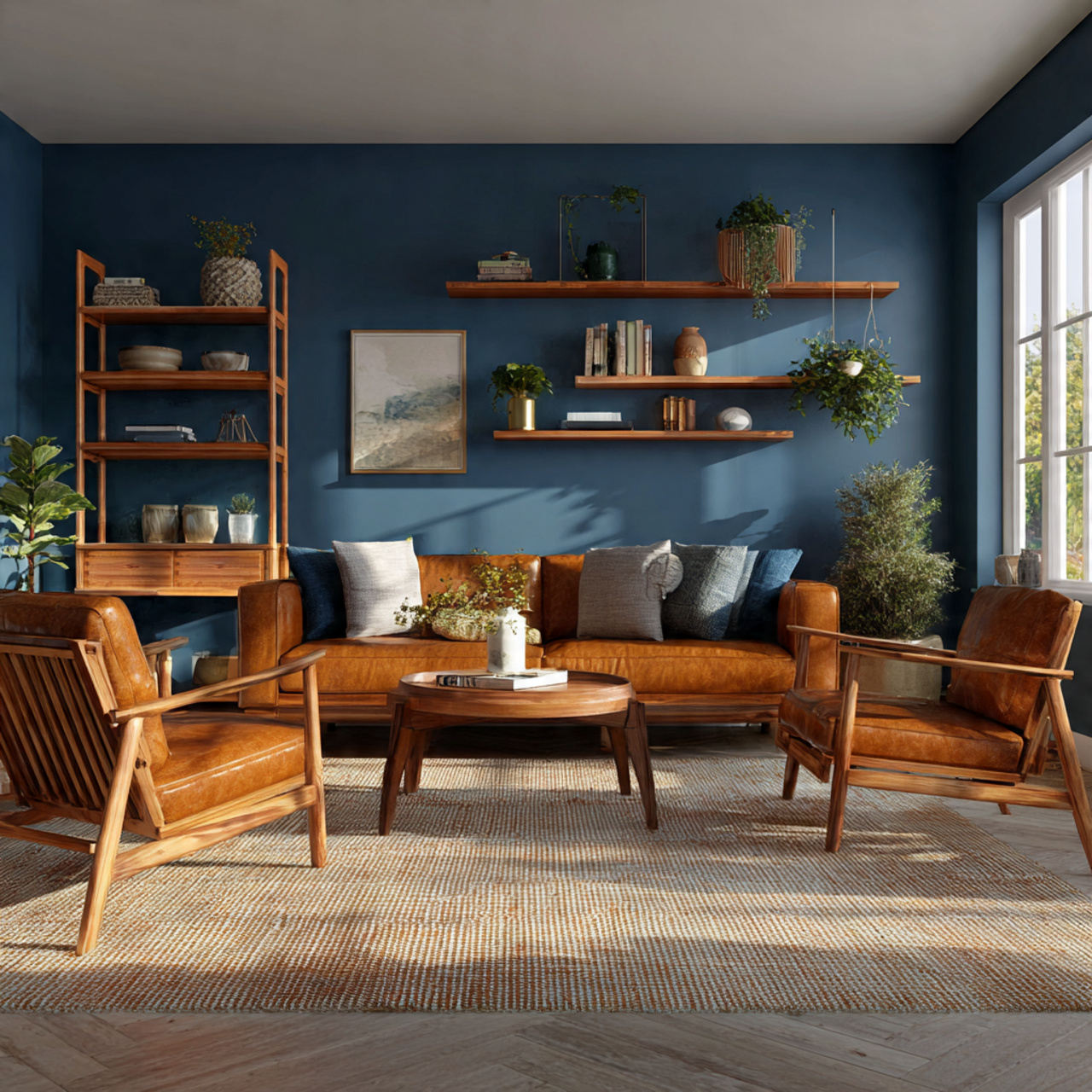 25 Stylish Blue Living Room Color Scheme & Decors Secrets 9 a warm blue living room blending rich