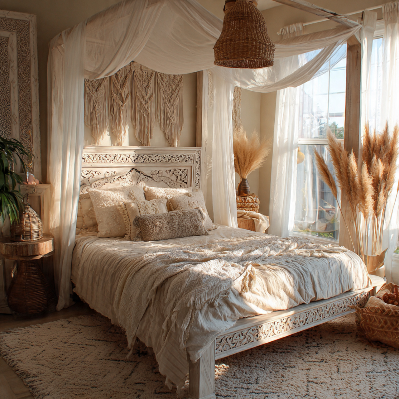 boho chic decor white bedroom ideas boho