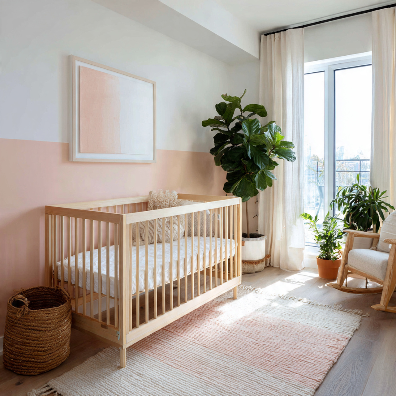 bright eco friendly nursery room painted with benjamin