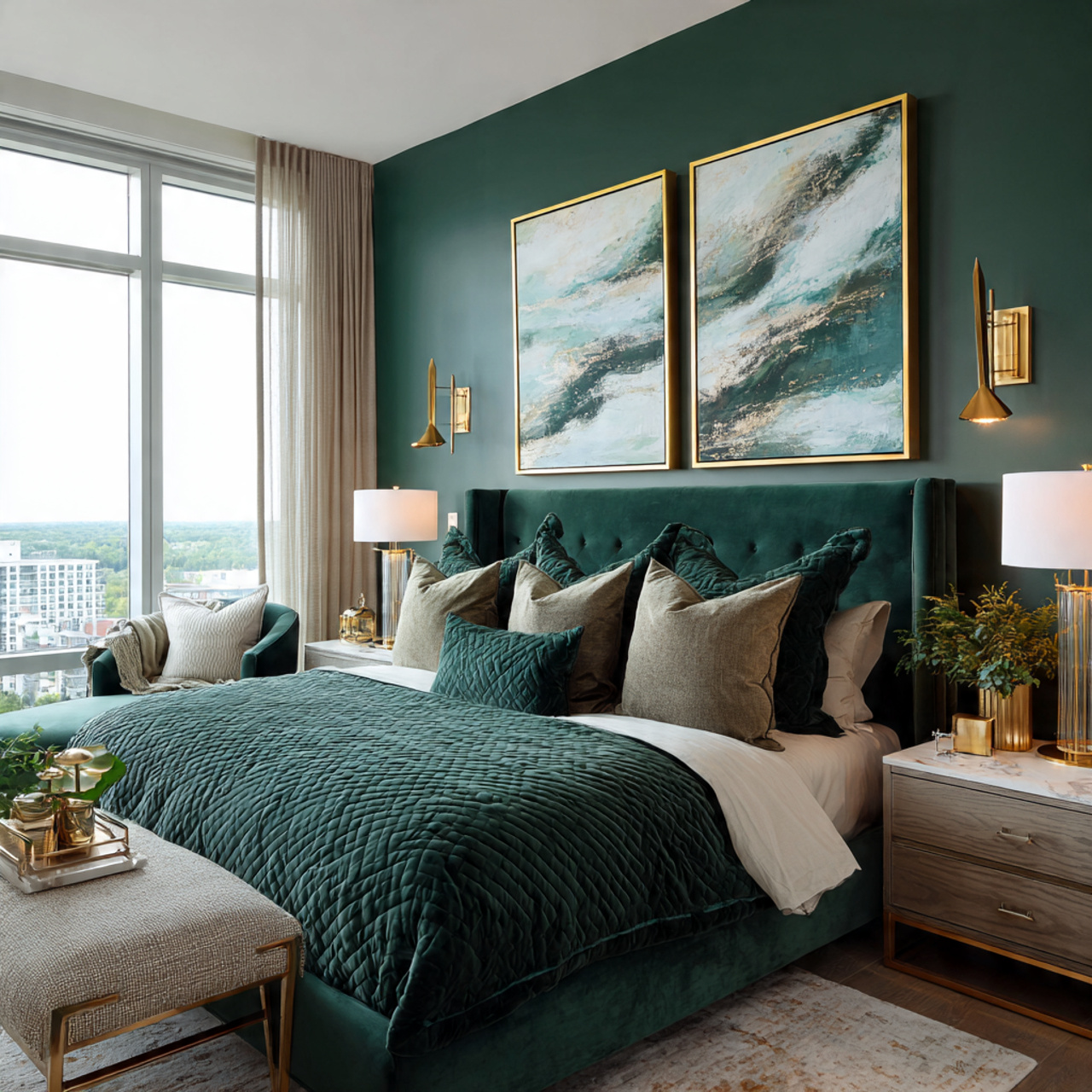 hyper realistic luxury hotel inspired master suite showcasing luxury 1