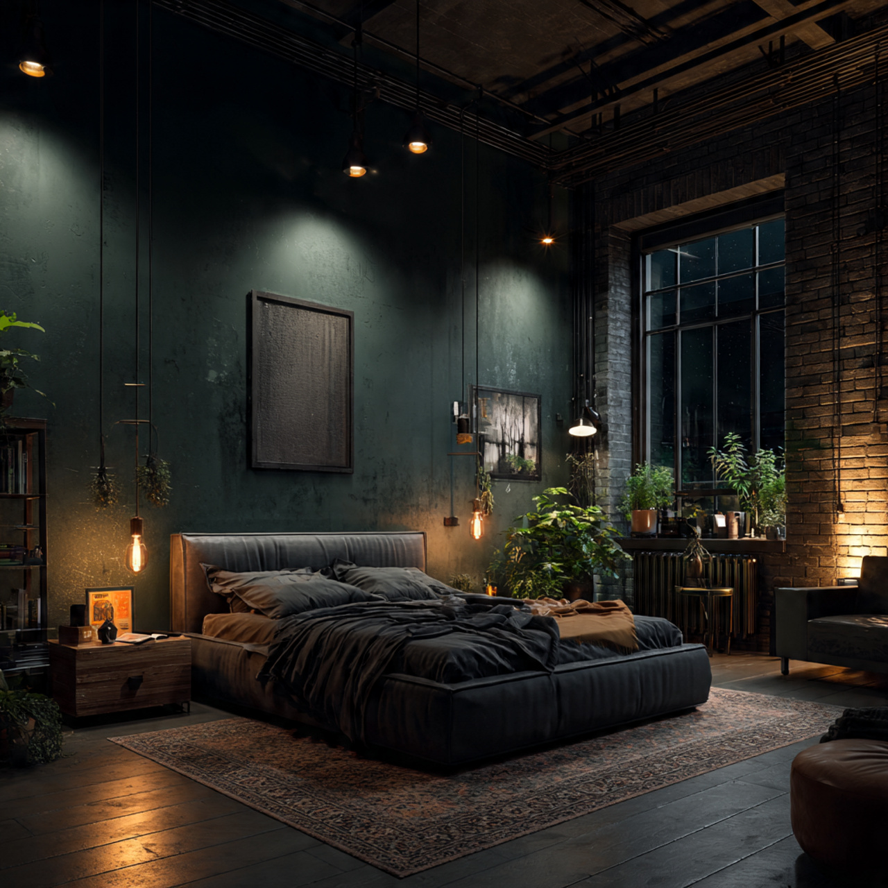 optimal lighting for dark green rooms dark 1