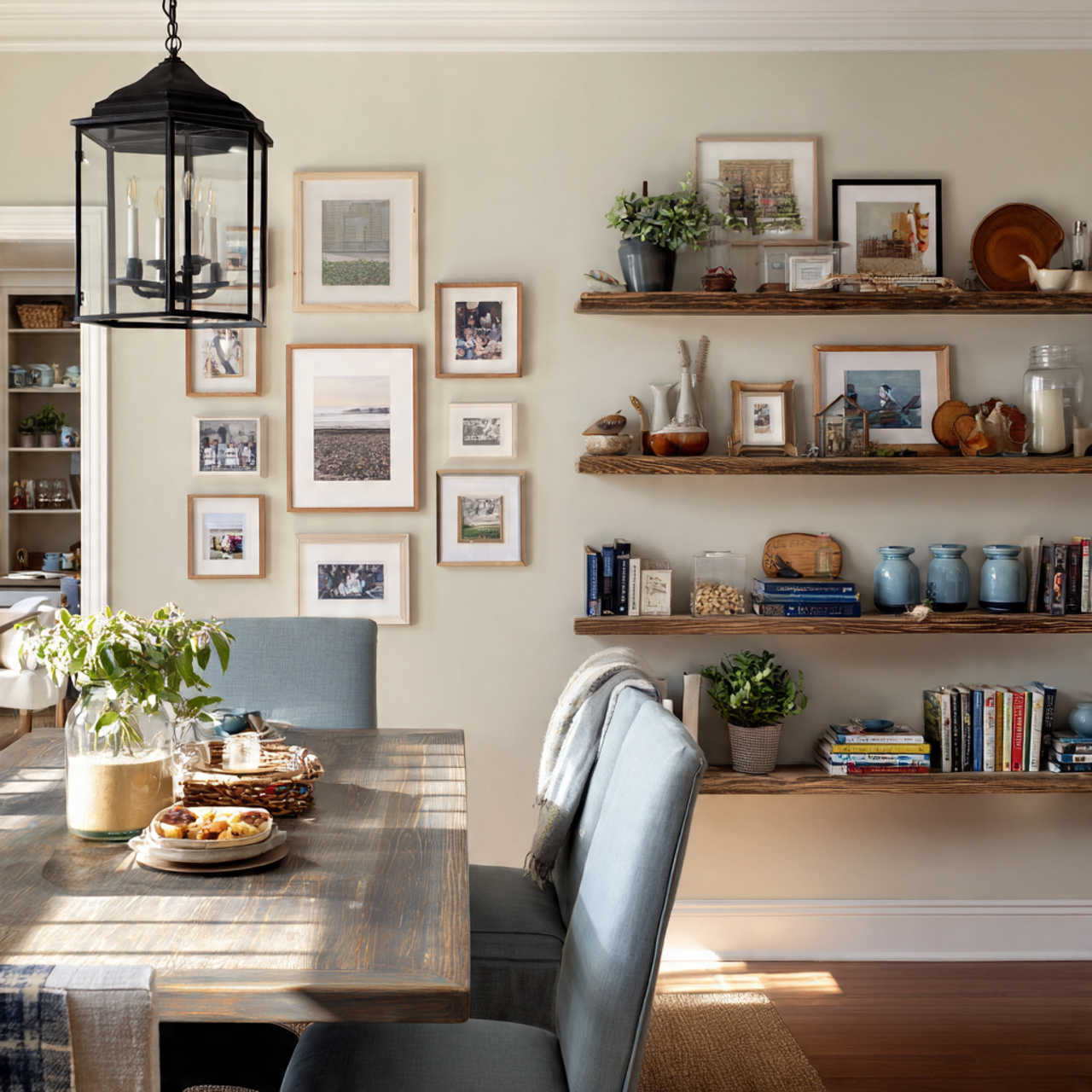 a family dining room where personal items