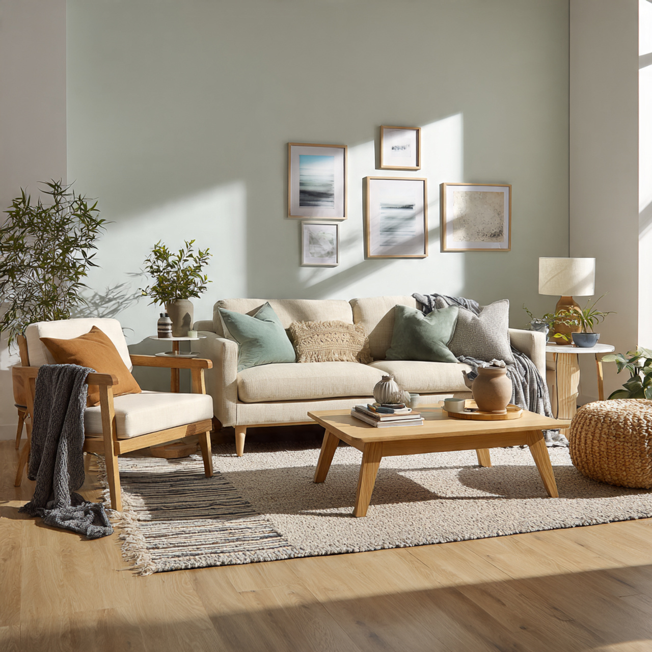 a family living room arranged to support