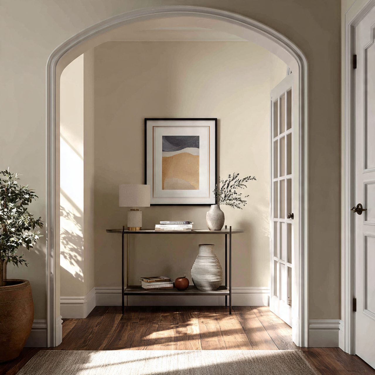 a hallway corner used as a soft