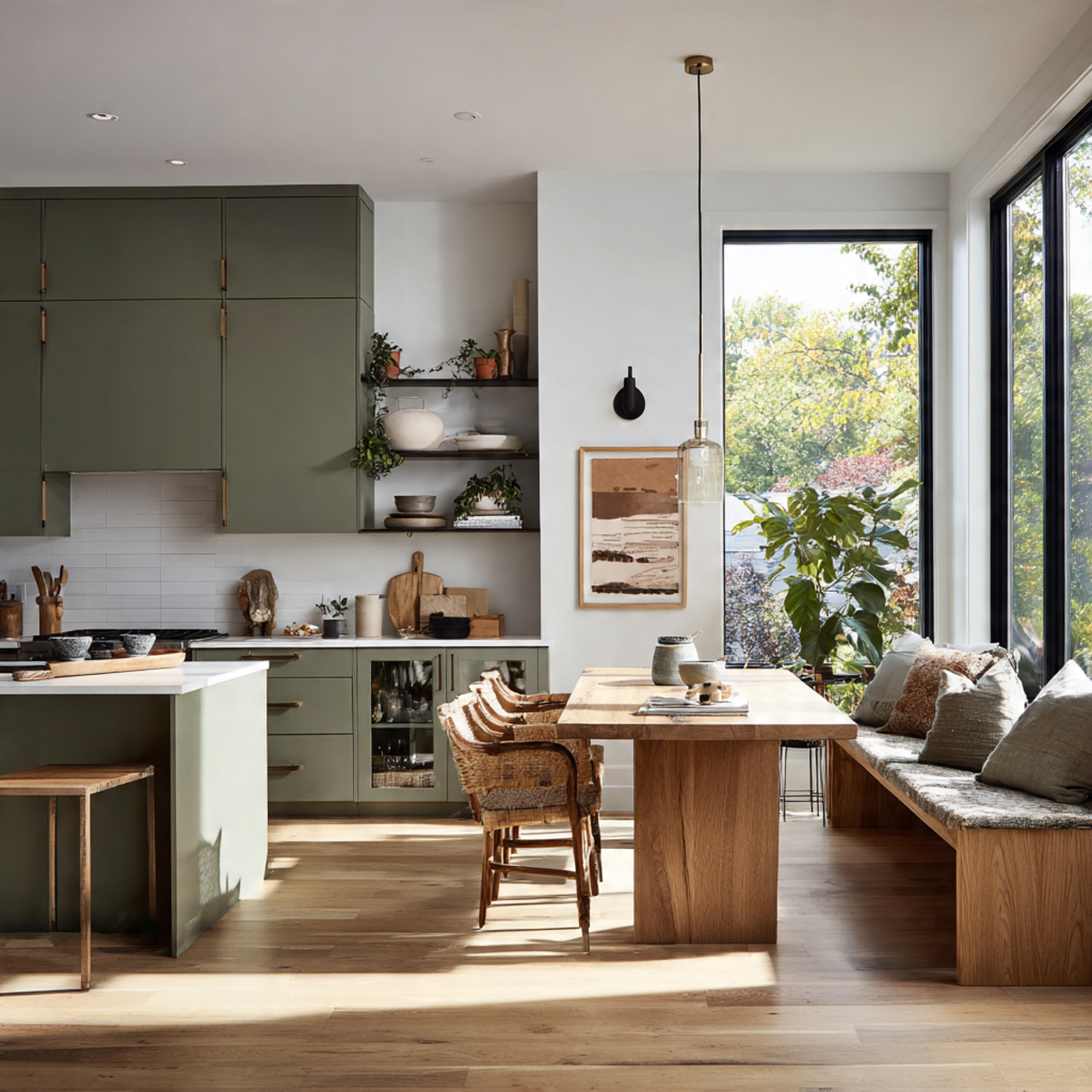 a kitchen dining space designed to support multiple