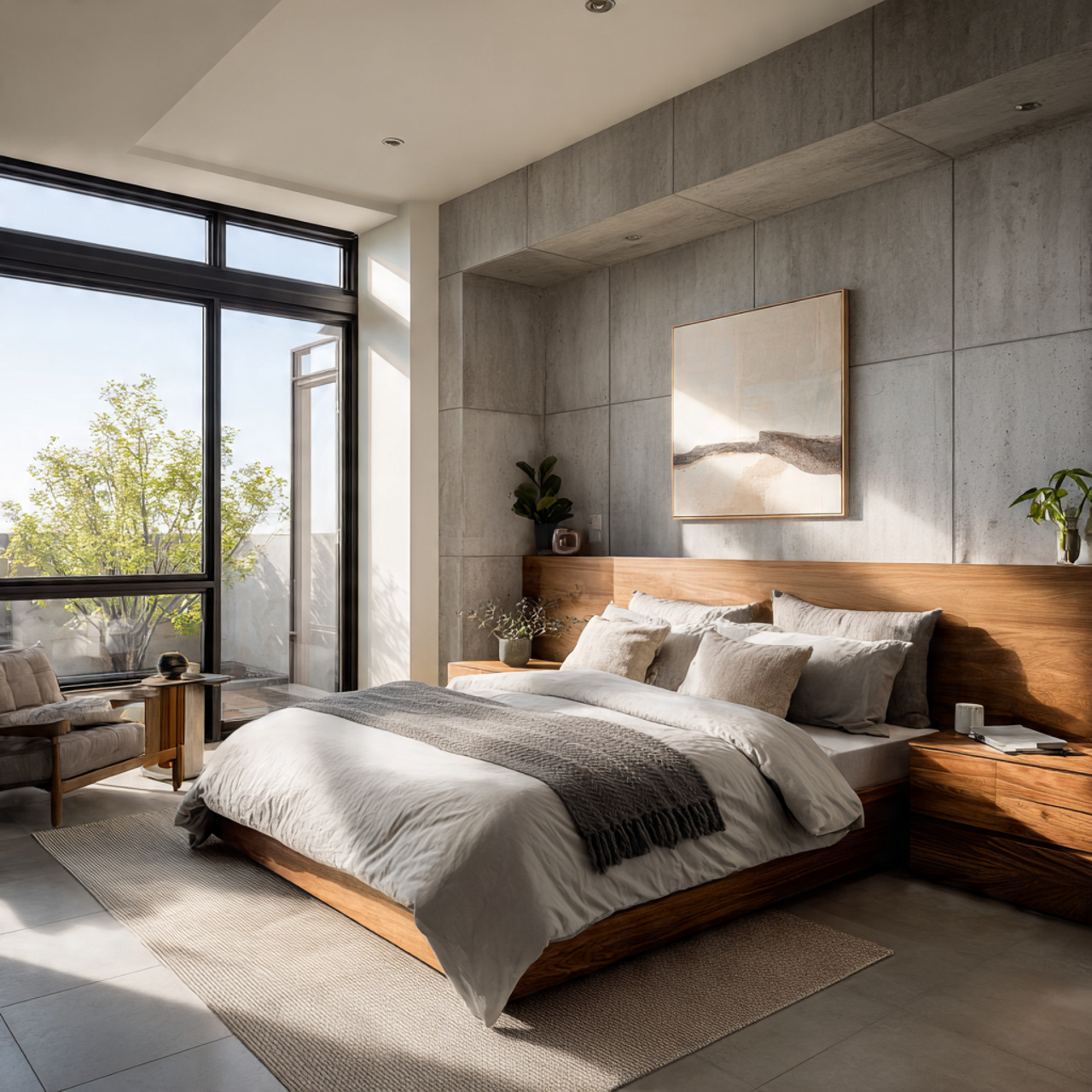 16 Bedroom Ideas That Create Comfort and Beautiful Space 15 15 consistent materials for a cohesive look a mode