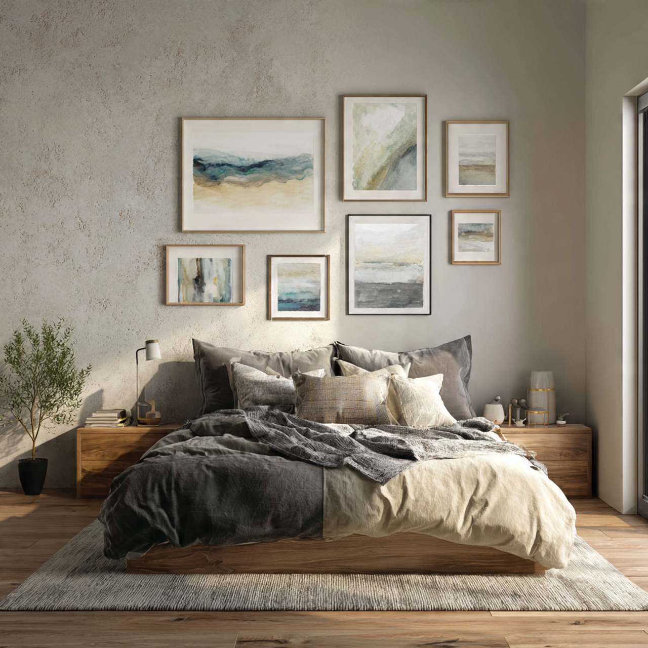 27 Best Contemporary Bedroom Decor Ideas for Modern Living 12 12 curating an abstract art display a real interio