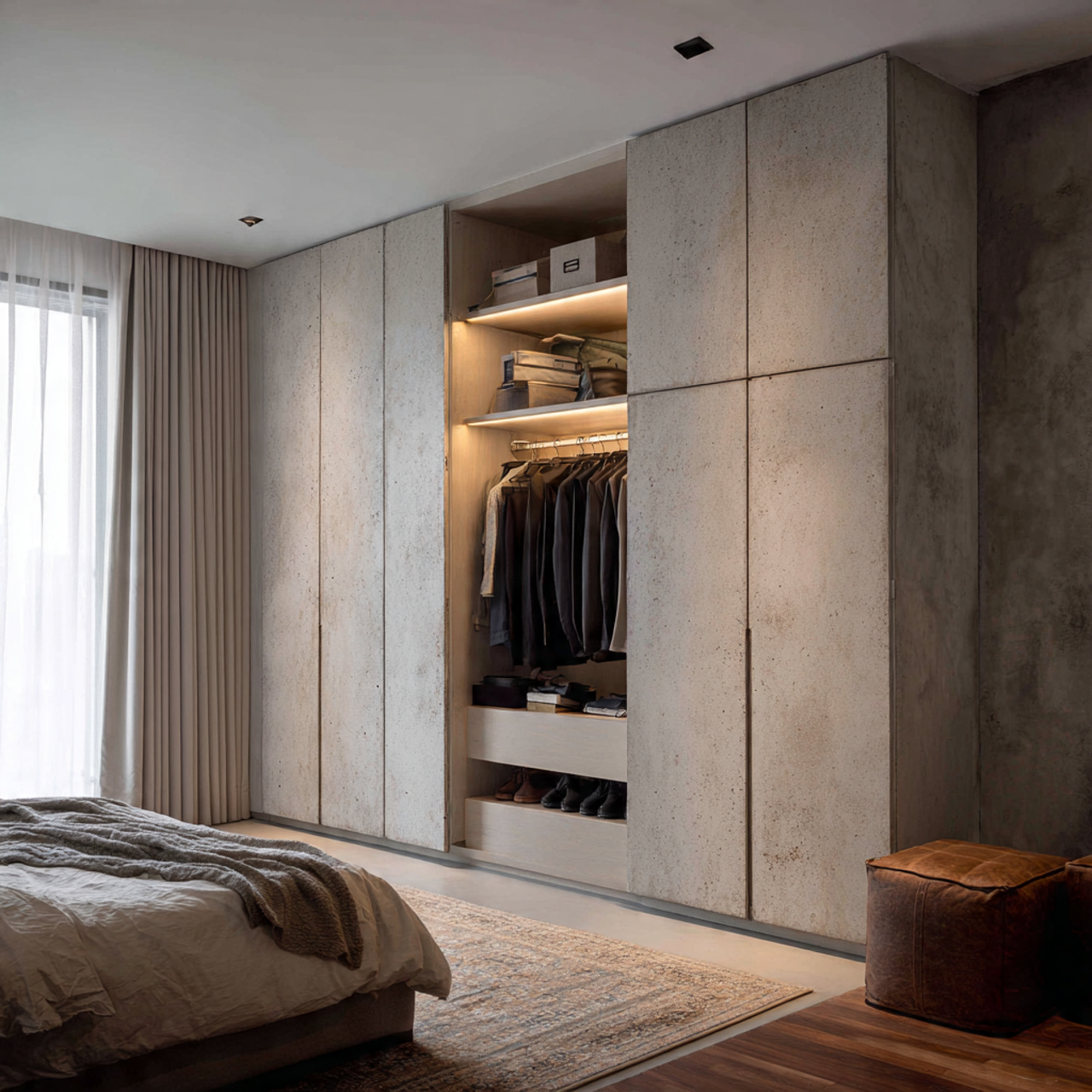 27 Best Contemporary Bedroom Decor Ideas for Modern Living 13 13 functional and sleek wardrobe design a real int
