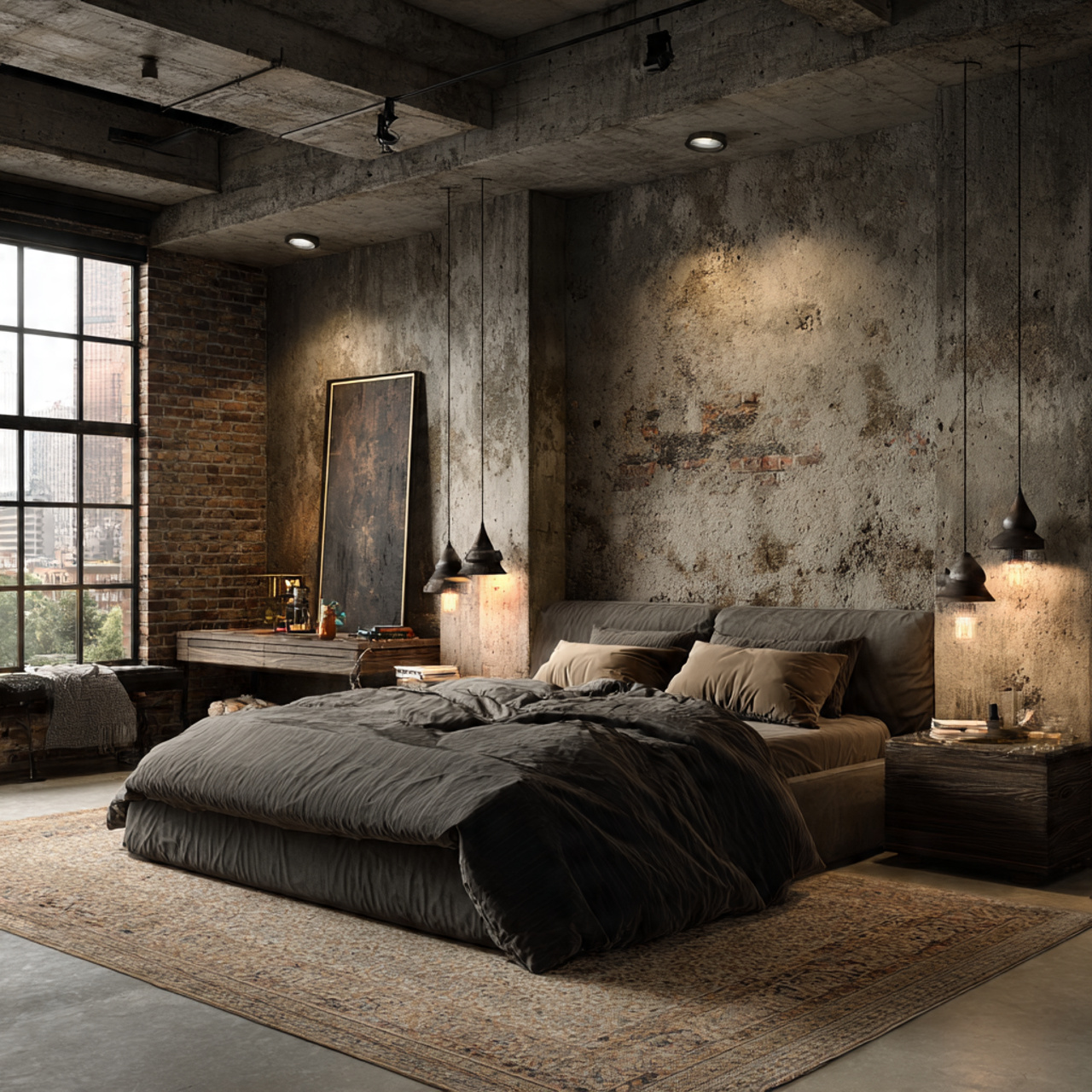 27 Best Contemporary Bedroom Decor Ideas for Modern Living 19 19 utilizing concrete or exposed brick features a