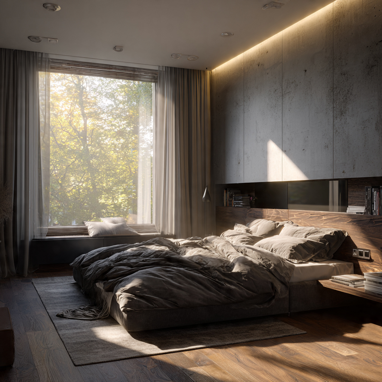 27 Best Contemporary Bedroom Decor Ideas for Modern Living 24 24 achieving hidden cable management a hyper reali