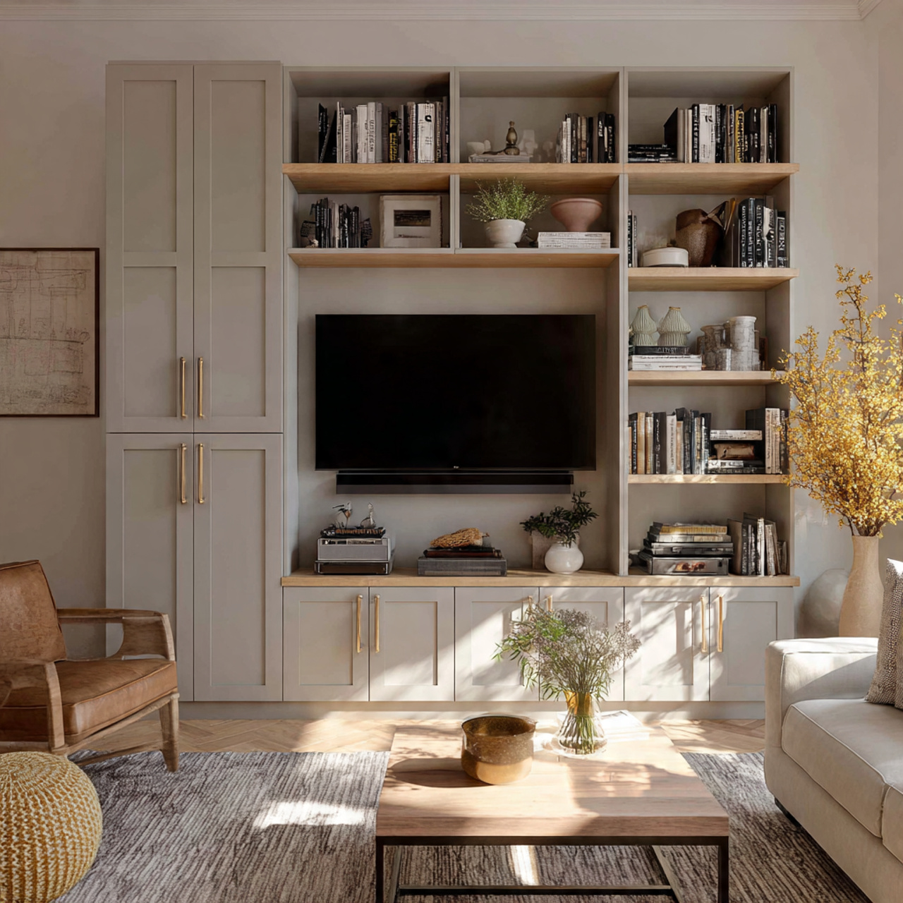 19 Smart TV Unit Design Modern Ideas for Calm Living Rooms 4 tv unit design modern