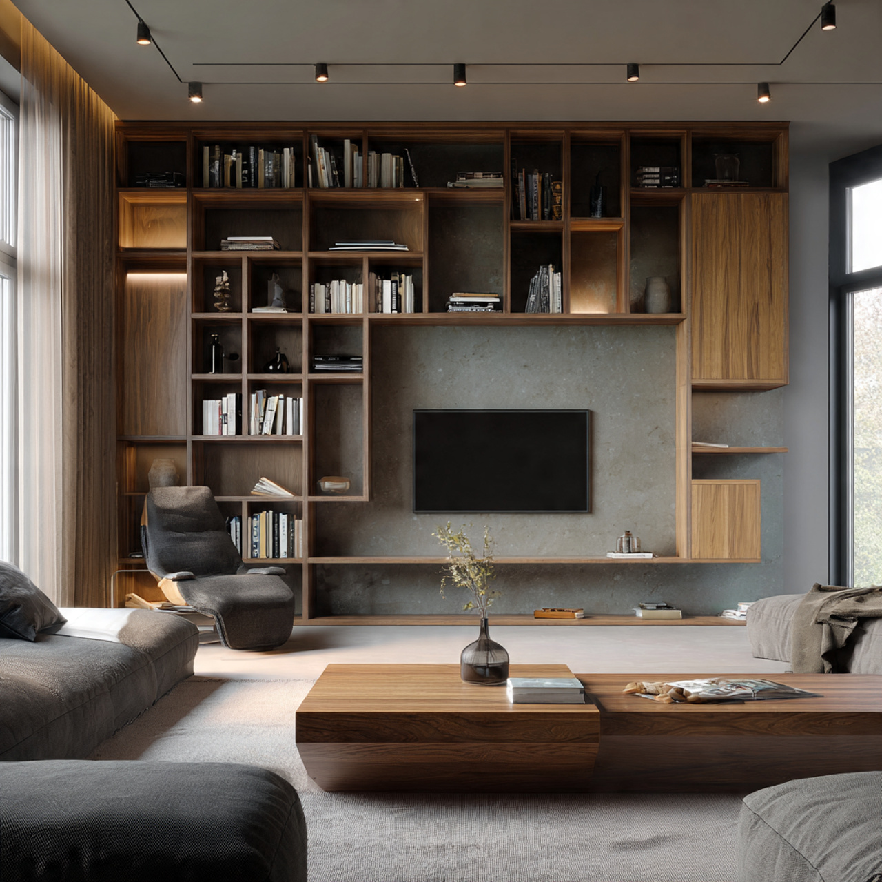 19 Smart TV Unit Design Modern Ideas for Calm Living Rooms 9 tv unit design modern