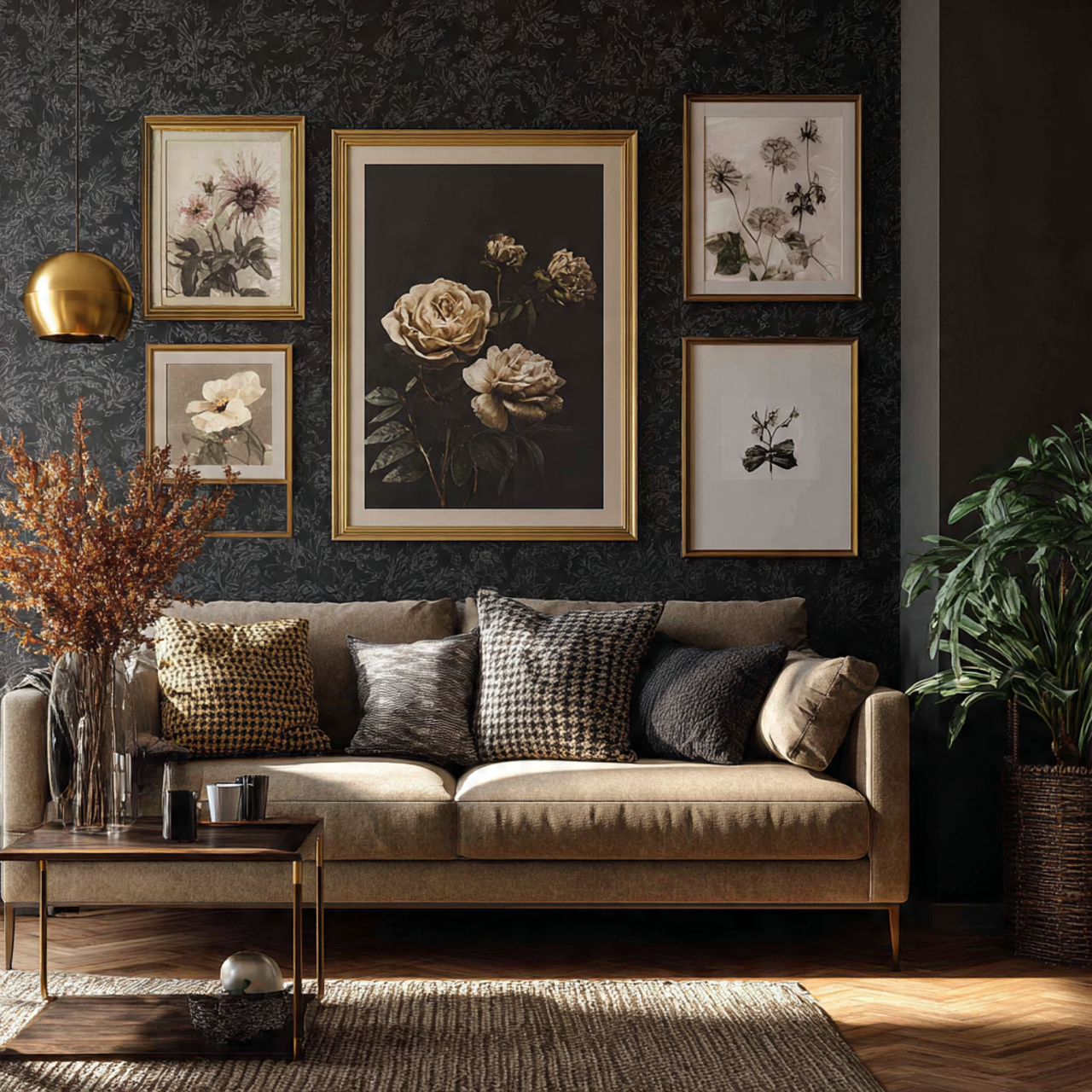 12 Bold Dark Wallpaper Ideas Designers Are Using Right Now 11 Dark Wallpaper