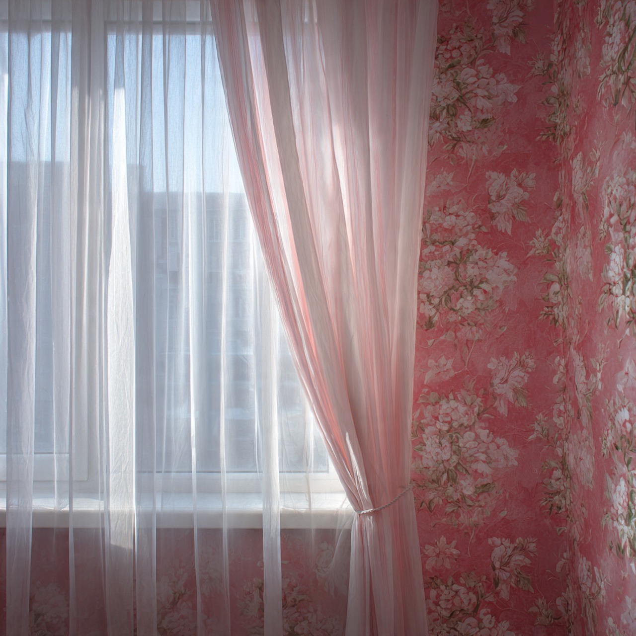 12 pink wallpaper with soft pattern balanced by li 3