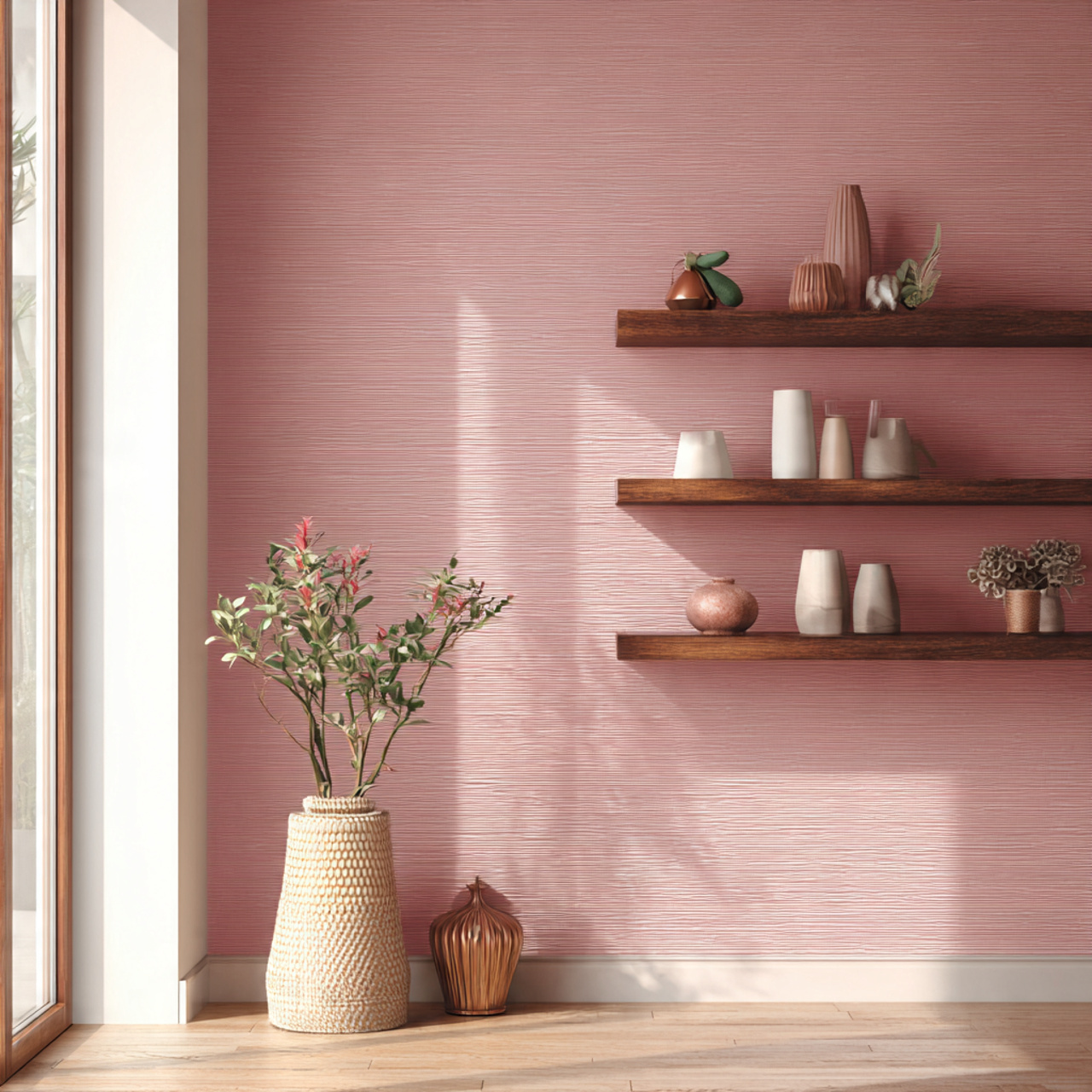 13 pink wallpaper with light texture paired with f 1