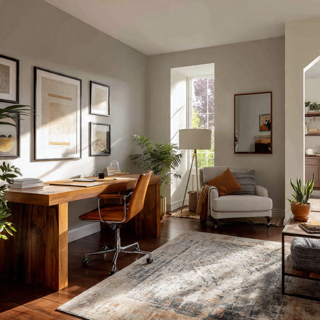 14 a dual zone workspace layout that separates foc