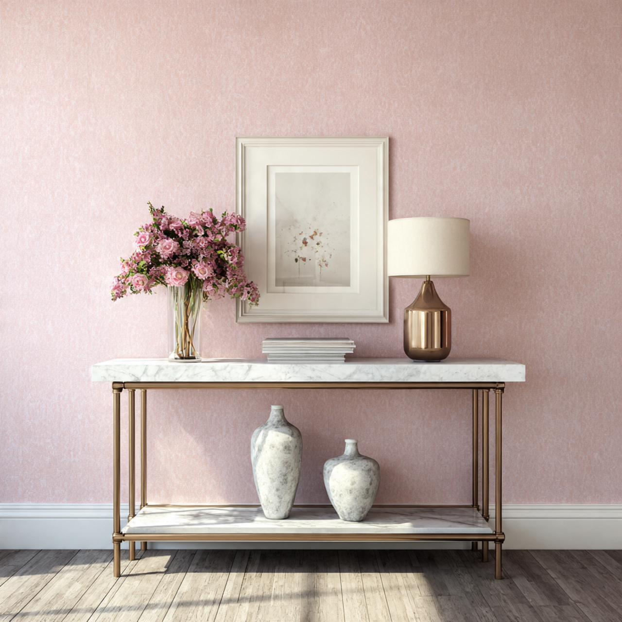 7 pink wallpaper with subtle texture paired with s