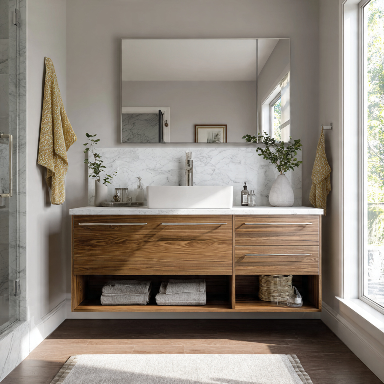 What Makes Bathroom Vanity Look Minimal? 13 Calm Ideas 6 bathroom vanity