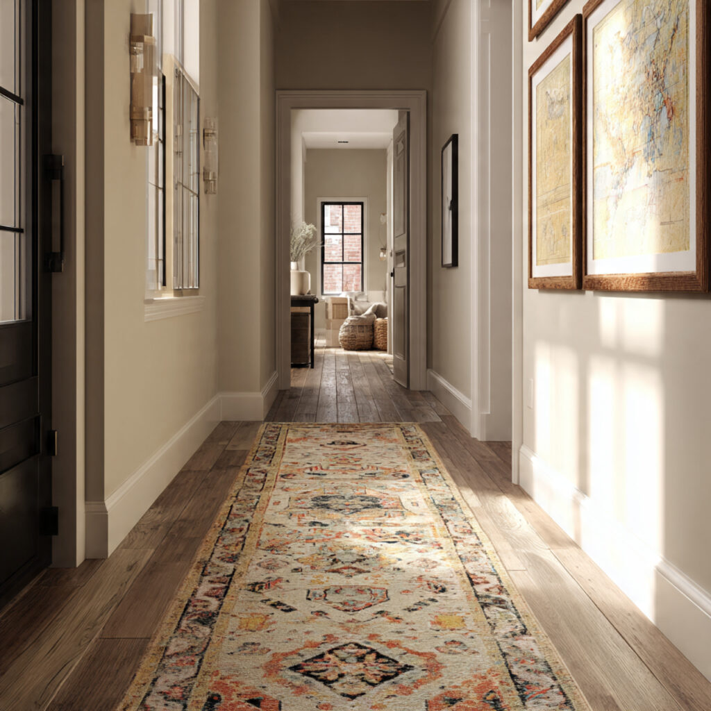 14 Genius Hallway Ideas That Make Narrow Spaces Stunning 3 idea 3 runner rugs that guide the eye through long