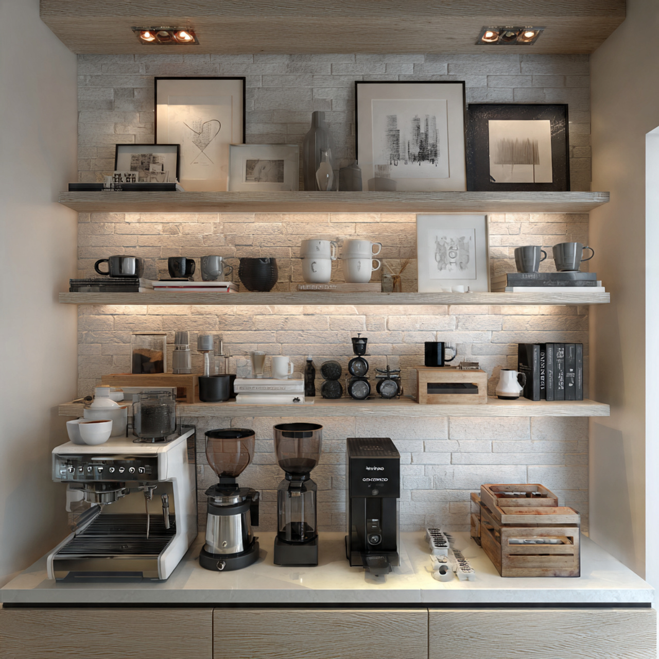 12 Stunning Coffee Bar Ideas for Empty Kitchen Corners 12 Coffee Bar Ideas