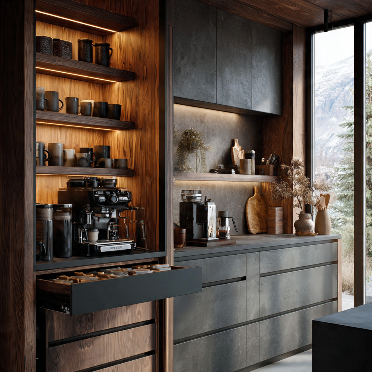 12 Stunning Coffee Bar Ideas for Empty Kitchen Corners 5 Coffee Bar Ideas