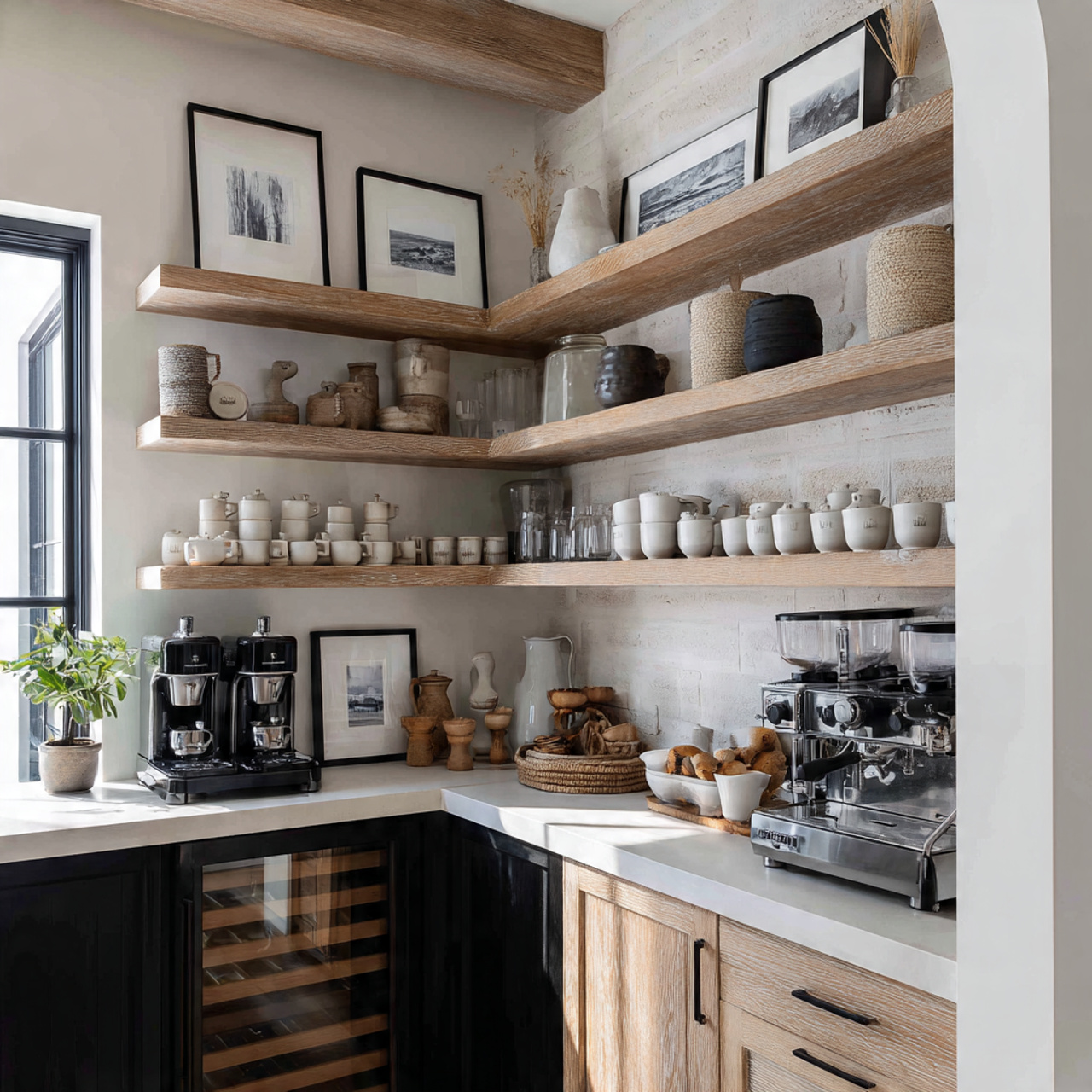 12 Stunning Coffee Bar Ideas for Empty Kitchen Corners 6 Coffee Bar Ideas