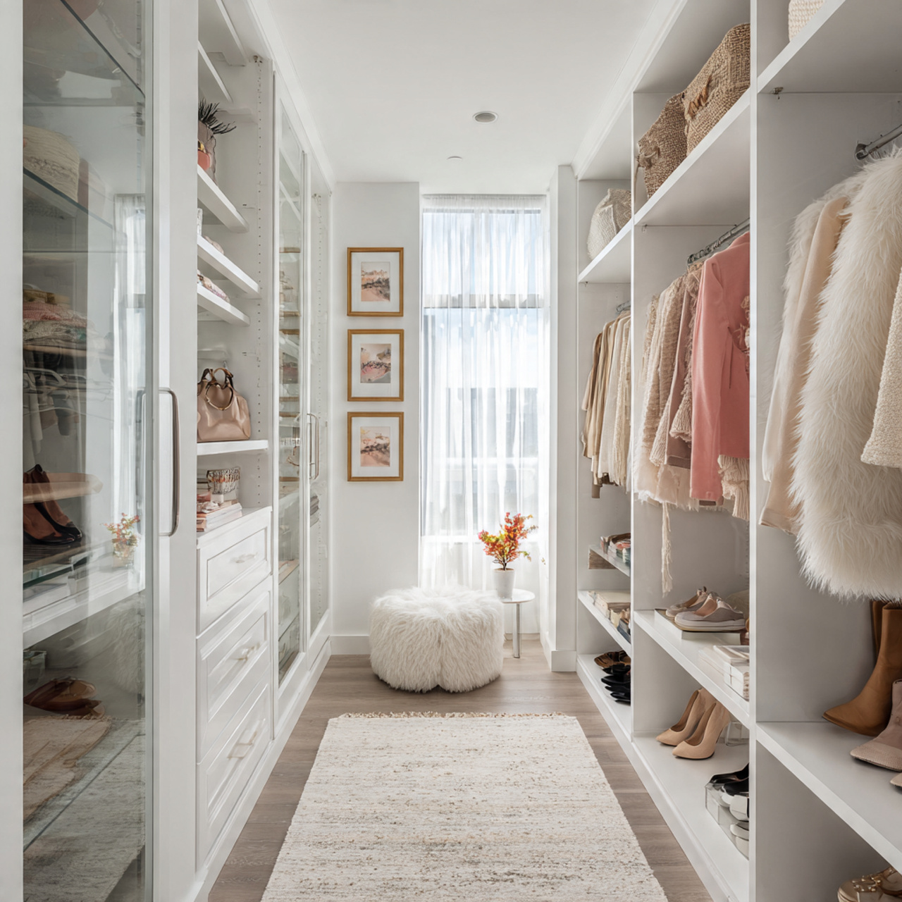 Closet Designs Bright, organized, stylish walk-in closet