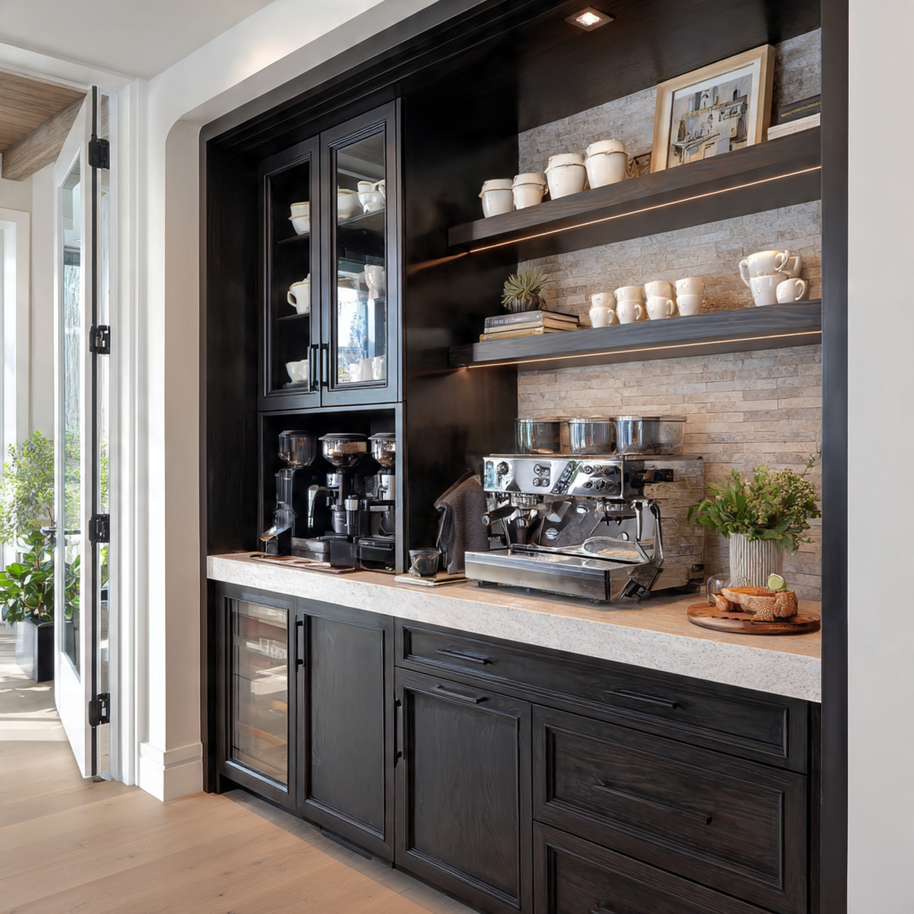 12 Stunning Coffee Bar Ideas for Empty Kitchen Corners 7 Coffee Bar Ideas