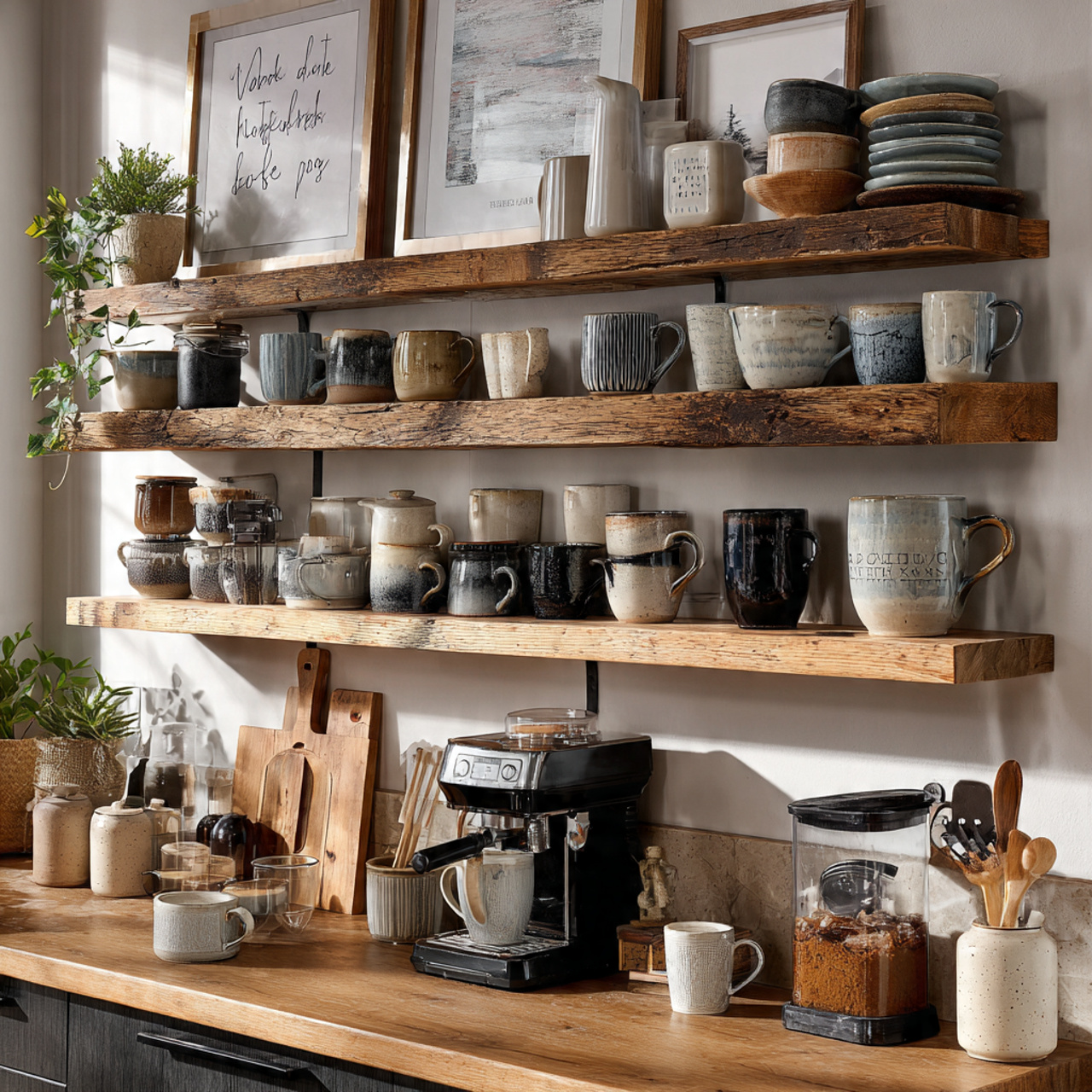 12 Stunning Coffee Bar Ideas for Empty Kitchen Corners 8 Coffee Bar Ideas