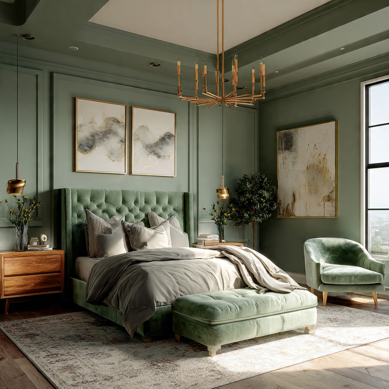 Sage Green Bedroom