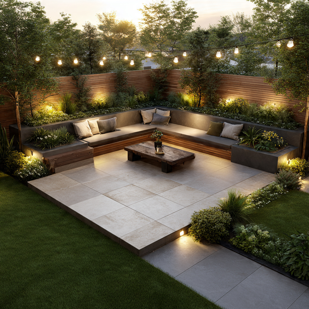 Backyard Layout Ideas Rectangle