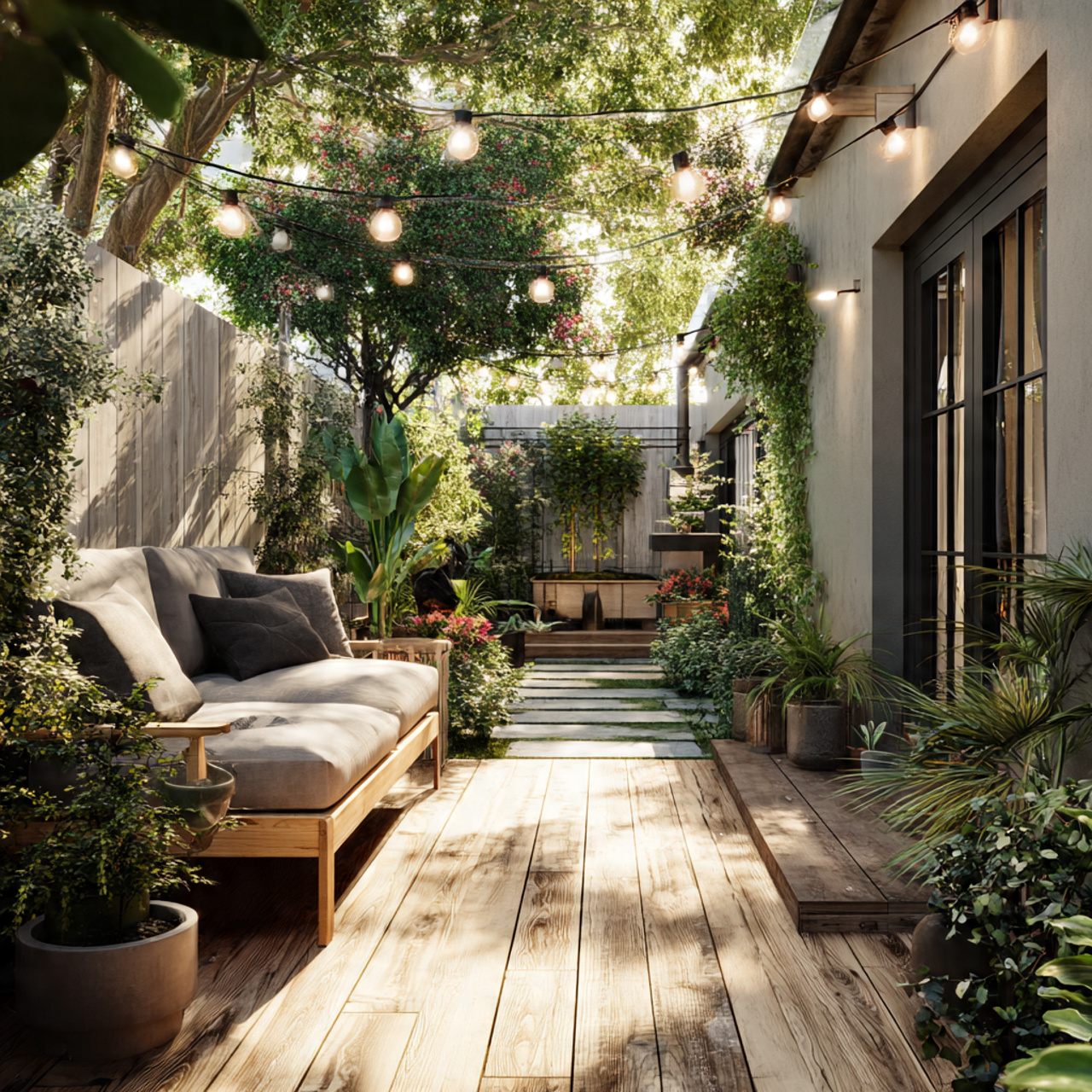 Backyard Layout Ideas Rectangle